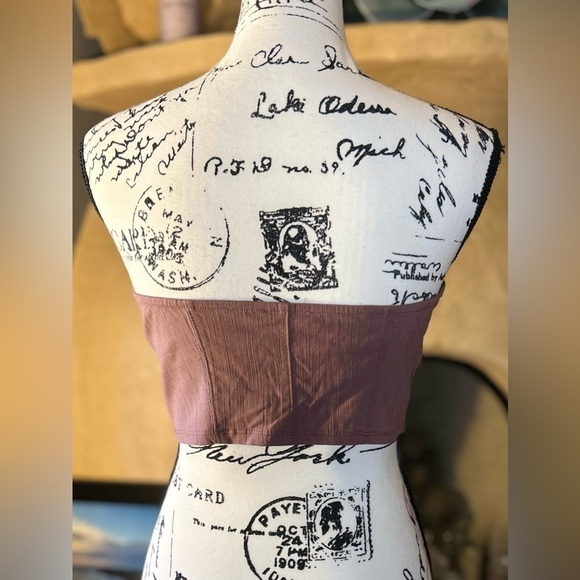 Free People All About You Corset Top Mauve NWOT - Picture 4 of 8